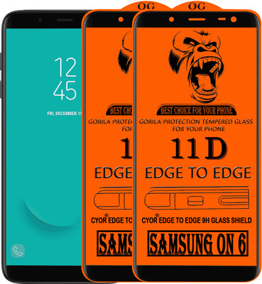 CYOR Edge To Edge Tempered Glass for Samsung Galaxy On6(Pack of 2)