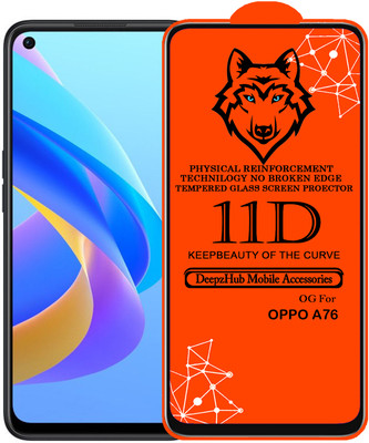 CRodible Edge To Edge Tempered Glass for OPPO A76 4G(Pack of 1)
