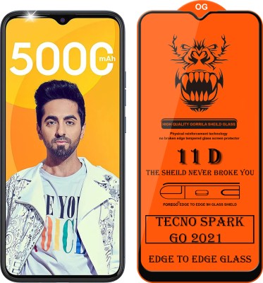 Forego Edge To Edge Tempered Glass for Tecno Spark Go 2021(Pack of 1)