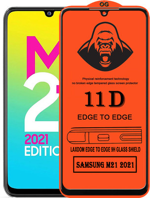 Laxdom Edge To Edge Tempered Glass for SAMSUNG GALAXY M21 2021(Pack of 1)