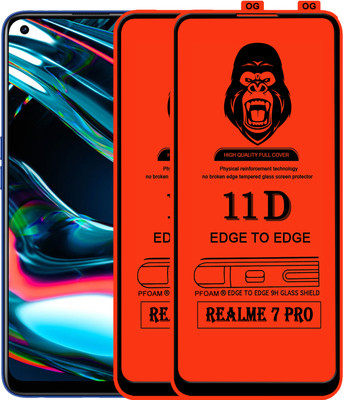 Laxdom Edge To Edge Tempered Glass for REALME 7 PRO(Pack of 2)
