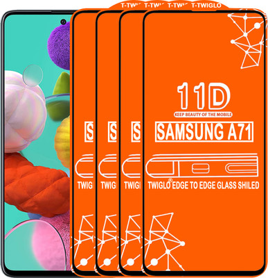 TWIGLO Edge To Edge Tempered Glass for SAMSUNG A71(Pack of 4)