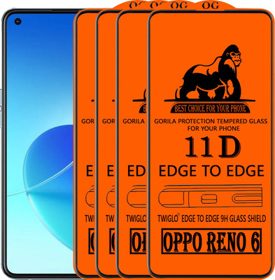 TWIGLO Edge To Edge Tempered Glass for OPPO RENO 6(Pack of 4)