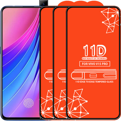 Roxel Edge To Edge Tempered Glass for Vivo V15 Pro(Pack of 3)