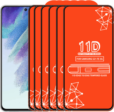 Roxel Edge To Edge Tempered Glass for Samsung Galaxy S21 Fe 5G(Pack of 6)