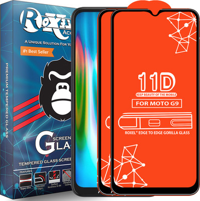 Roxel Edge To Edge Tempered Glass for Motorola G9(Pack of 2)