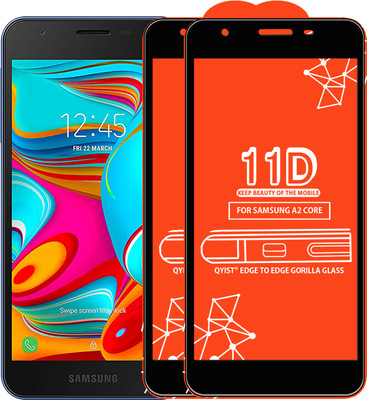 Qyist Edge To Edge Tempered Glass for Samsung Galaxy A2 Core(Pack of 2)