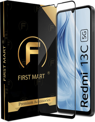 FIRST MART Edge To Edge Tempered Glass for Redmi 13C 5G, Redmi 13C, Redmi 13C 4G(Pack of 1)