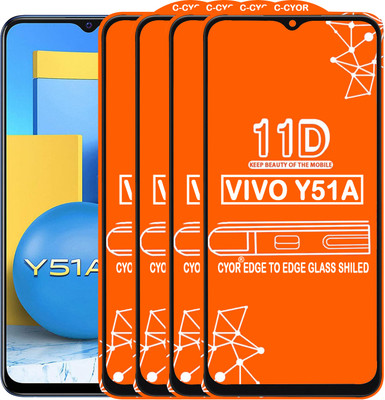CYOR Edge To Edge Tempered Glass for VIVO Y51A(Pack of 4)