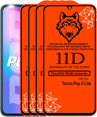 DeepzHub Edge To Edge Tempered Glass for Tecno Pop 5 LTE(Pack of 4)