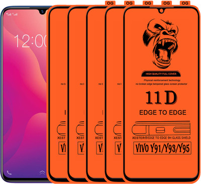 PFOAM Edge To Edge Tempered Glass for VIVO Y91(Pack of 5)