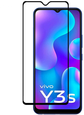 APTIVOS Edge To Edge Tempered Glass for Vivo Y3s(Pack of 1)