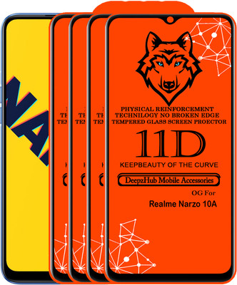 CRodible Edge To Edge Tempered Glass for Realme Narzo 10A(Pack of 4)