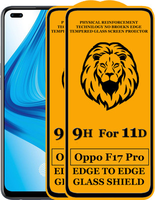 SUNSHINE Edge To Edge Tempered Glass for Oppo F17 Pro(Pack of 2)