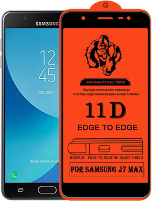 HIE POWER Edge To Edge Tempered Glass for Samsung Galaxy J7 Max(Premium11D)(Pack of 1)