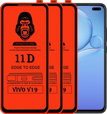 Rofix star Edge To Edge Tempered Glass for VIVO V19(Pack of 3)