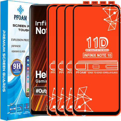 PFOAM Edge To Edge Tempered Glass for INFINIX NOTE 10(Pack of 4)