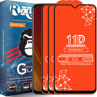 Roxel Edge To Edge Tempered Glass for OnePlus 6T(Pack of 3)