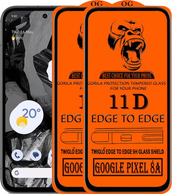 TWIGLO Edge To Edge Tempered Glass for GOOGLE PIXEL 8A(Pack of 3)
