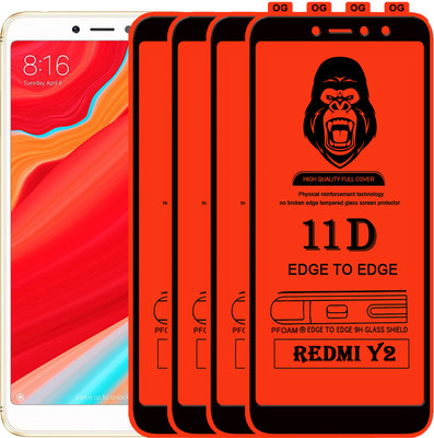 Laxdom Edge To Edge Tempered Glass for Mi Redmi Y2(Pack of 4)