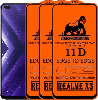 CYOR Edge To Edge Tempered Glass for REALME X3(Pack of 3)