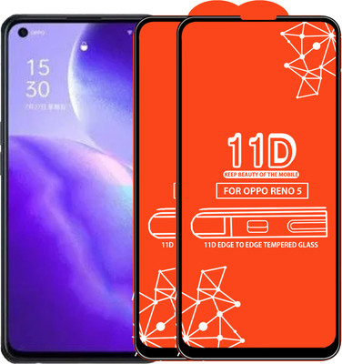 Roxel Edge To Edge Tempered Glass for Oppo Reno 5(Pack of 2)