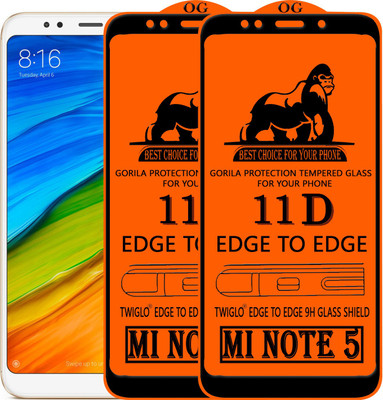 TWIGLO Edge To Edge Tempered Glass for Mi Redmi Note 5(Pack of 2)