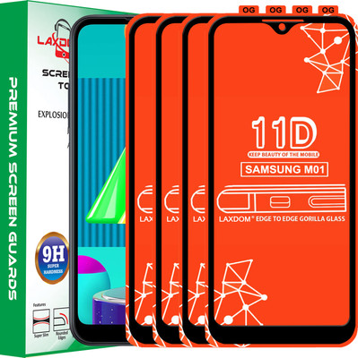 Laxdom Edge To Edge Tempered Glass for SAMSUNG GALAXY M01(Pack of 4)