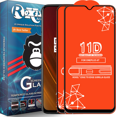 Roxel Edge To Edge Tempered Glass for OnePlus 6T(Pack of 2)