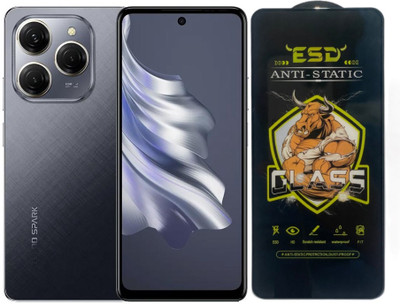 Resolute Edge To Edge Tempered Glass for Tecno Spark 20 Pro, ESD Tempered Glass, ESD Screen Protector, Anti Static, Screen Protector(Pack of 1)