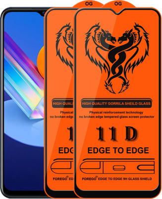 Forego Edge To Edge Tempered Glass for Vivo Y51 2020(Pack of 2)