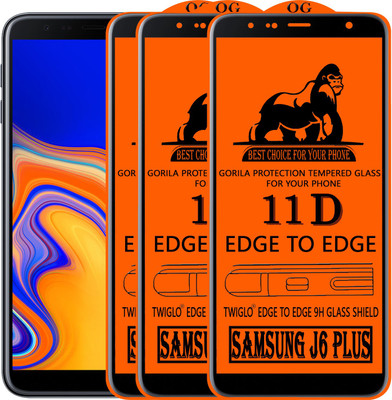 TWIGLO Edge To Edge Tempered Glass for SAMSUNG J6 PLUS(Pack of 3)