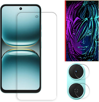 SOMTONE Edge To Edge Tempered Glass for Tecno Spark Go 2 4G Tempered Glass Screen Protector | Anti-Scratch | Edge to Edge Full Coverage | 9H Hardness ( 1 FRONT SCREEN GUARD + 1 CAMERA LENS PROTECTOR + 1 FREE BACK EMBOSSED SKIN002 )(Pack of 1)