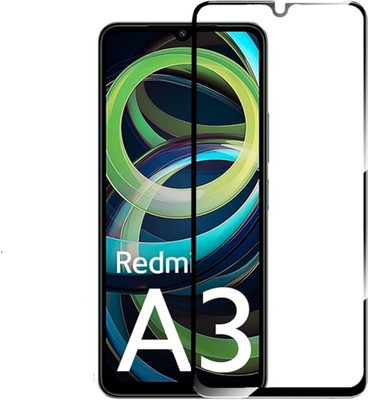 VILLA Edge To Edge Tempered Glass for Xiaomi Mi Redmi A3 (2024) / 12C / 10 4G / 10C / 10 Power / Poco C40 / Poco C55 - 9H Hardness, Oleophobic Coating, Bubble-Free Screen Protector(Pack of 1)