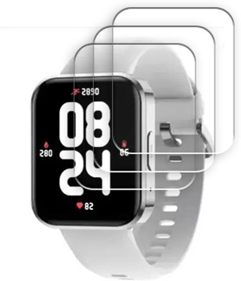 SOMTONE Edge To Edge Tempered Glass for DIZO D TALK SMART WATCH SMARTWATCH SCREEN GUARD(Pack of 3)