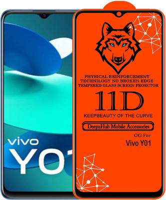 CRodible Edge To Edge Tempered Glass for Vivo Y01(Pack of 1)