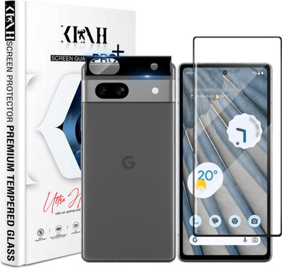 KLAH Edge To Edge Tempered Glass for Google Pixel 7A, With Camera Lens Protector(Pack of 1)
