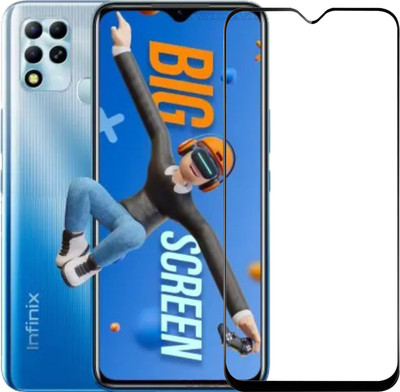 BRENZZ Edge To Edge Tempered Glass for Infinix Hot 12, INFINIX HOT 12, infinix hot 12(Pack of 1)
