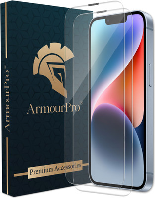ArmourPro Edge To Edge Tempered Glass for Apple IPhone 14 Plus, IPhone 14 Plus, iPhone 13 Pro Max, Crystal Clear Glass with Anti Dust Filter(Pack of 2)