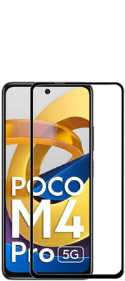 ChutPutMart Edge To Edge Tempered Glass for Screen Protector Full HD Poco M4 Pro 5G(Pack of 1)