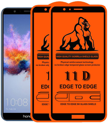 1DOLLAR Edge To Edge Tempered Glass for Honor 7x-11D Glass(Packof 2)(Pack of 2)