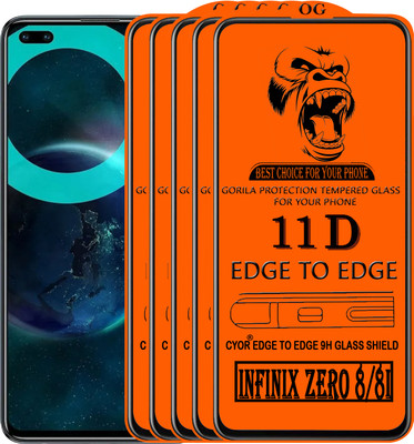 CYOR Edge To Edge Tempered Glass for INFINIX ZERO 8(Pack of 5)