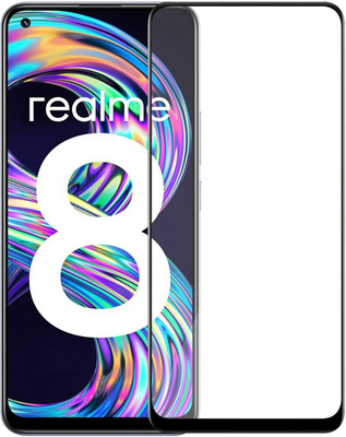 EITANSHA CREATION Edge To Edge Tempered Glass for realme 8, Realme 8(Pack of 1)