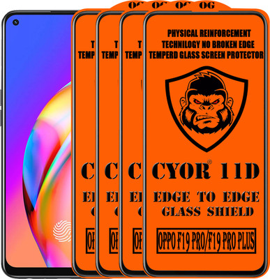 CYOR Edge To Edge Tempered Glass for OPPO F19 PRO PLUS 5G(Pack of 4)