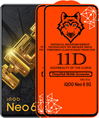 DeepzHub Edge To Edge Tempered Glass for IQOO Neo 6 5G(Pack of 2)