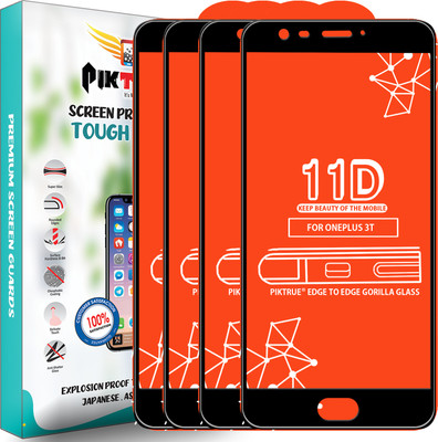 PikTrue Edge To Edge Tempered Glass for OnePlus 3T(Pack of 4)