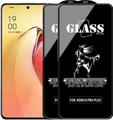 Qyist Edge To Edge Tempered Glass for OPPO RENO 8 PRO PLUS(Pack of 2)
