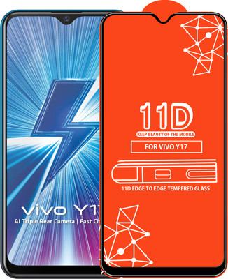 Qyist Edge To Edge Tempered Glass for Vivo Y17(Pack of 1)