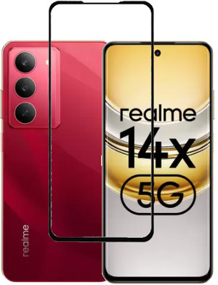AARERED Edge To Edge Tempered Glass for Realme 14x 5g, Realme 14x(Pack of 1)