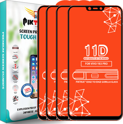 PikTrue Edge To Edge Tempered Glass for Vivo Y83 Pro(Pack of 4)